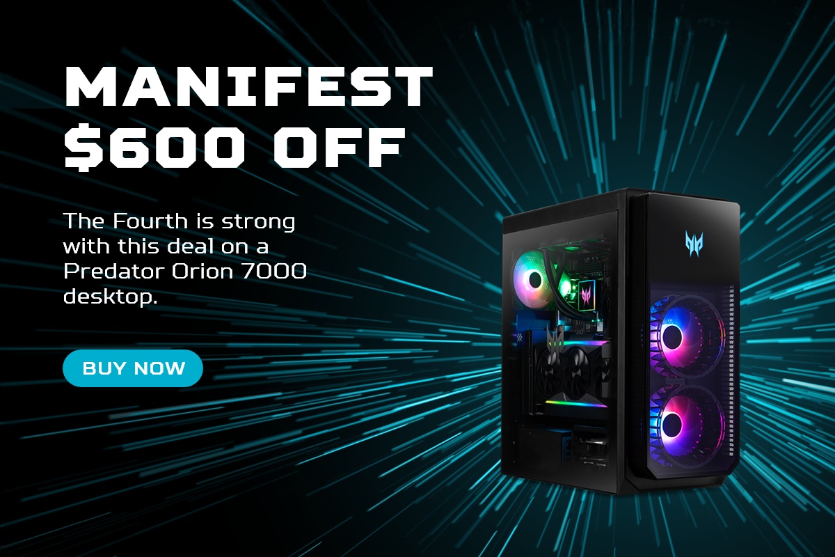 Get $600 off a Predator Orion 7000 Gaming Desktop